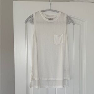 A New Day White Sleeveless Top with Pocket